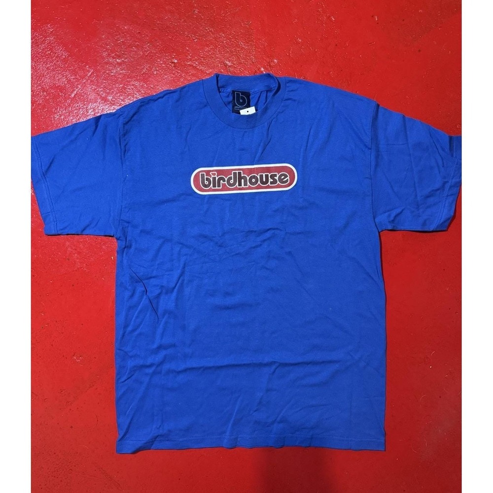 Vintage Birdhouse Skateboards T Shirt Blue XL 90s New Skate Y2K Aesthetic NWT